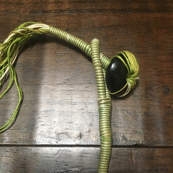 Cost Plus World Market Jewelry Green And Gold Extra Long Multi